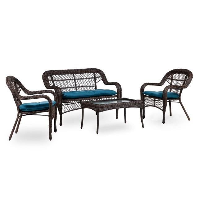 Furniture of America Oliveri 4 Pc. Wicker Conversation Set
