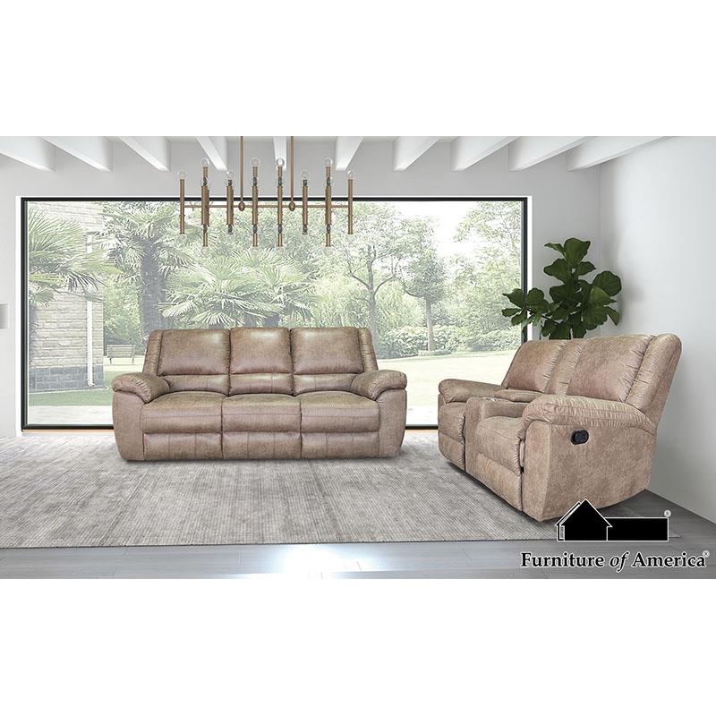 Furniture of America Jambi Loveseat, Brown