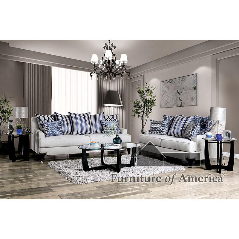 Furniture of America Sisseton Sofa + Loveseat