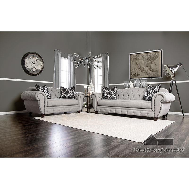 Furniture of America Viviana Sofa, Gray