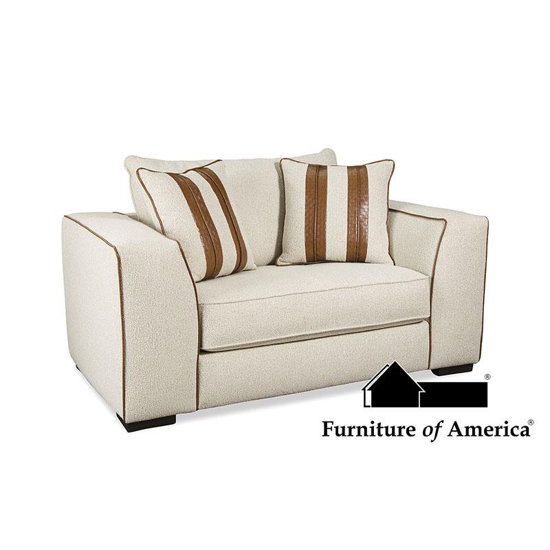 Furniture of America Ulvery Chair, Beige/Brown