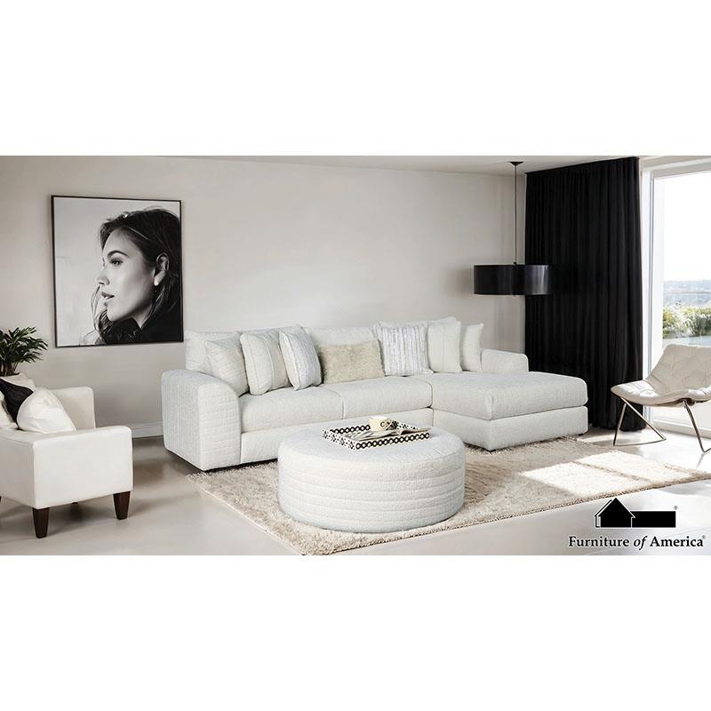Furniture of America Newberg Sectional, Ivory