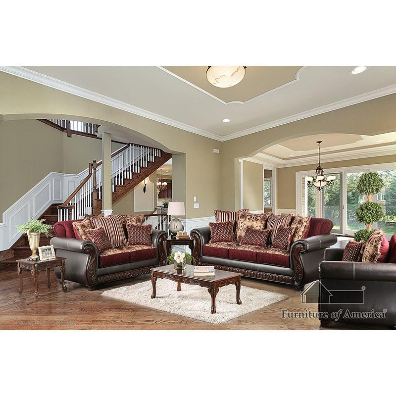 Furniture of America Franklin Sofa + Loveseat