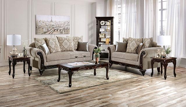 Furniture of America Panozzo Sofa + Loveseat