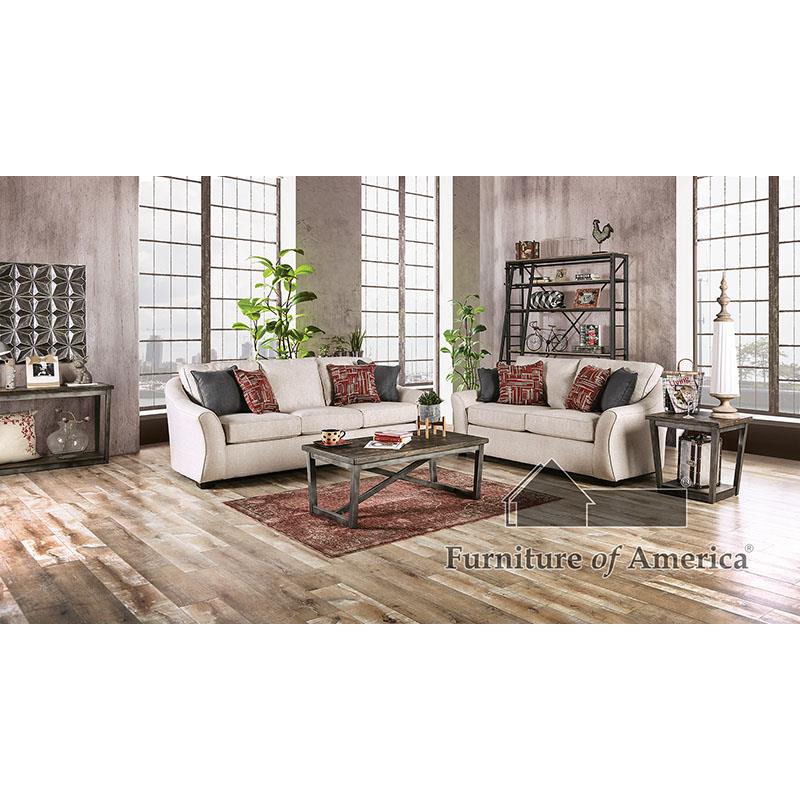 Furniture of America JARROW Sofa + Loveseat