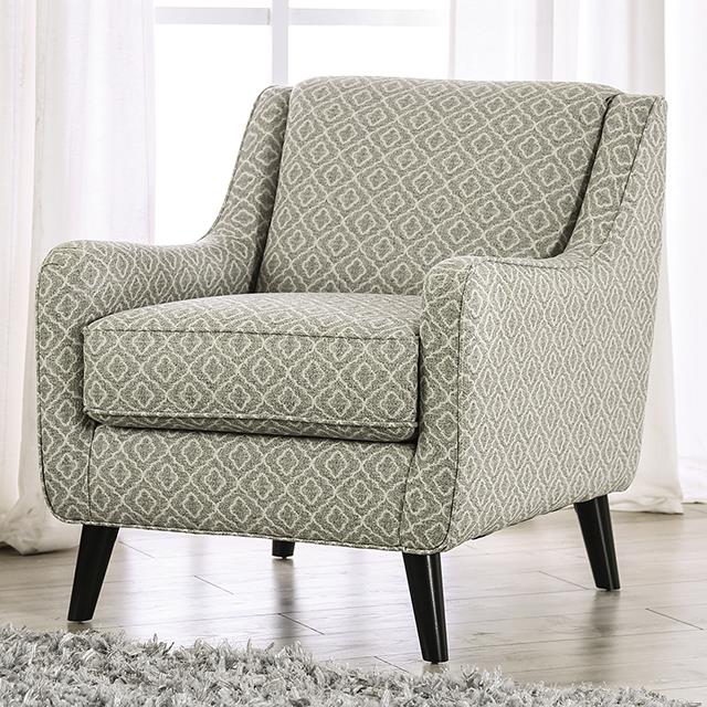 Furniture of America Stephney Accent Chair, Gray/Gold