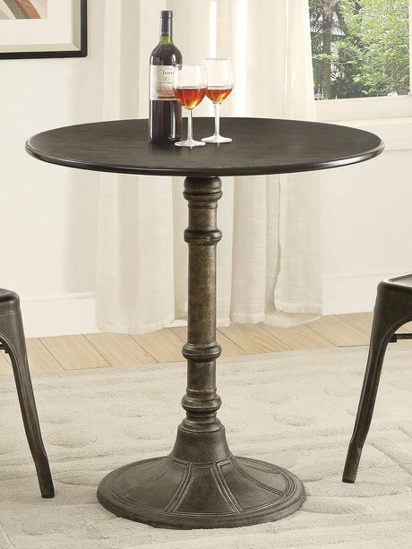 Coaster Oswego Round 30-inch Bistro Dining Table Bronze