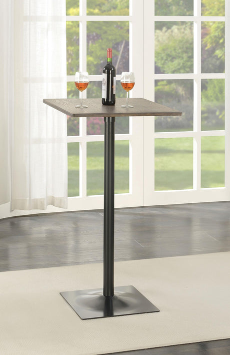 Coaster Cavalier Square 24-inch Pub Height Bistro Bar Table Dark Elm