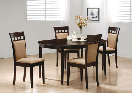 Coaster Gabriel 5-piece Extension Leaf Dining Table Set Cappuccino