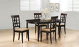 Coaster Gabriel 5-piece Extension Leaf Dining Table Set Cappuccino