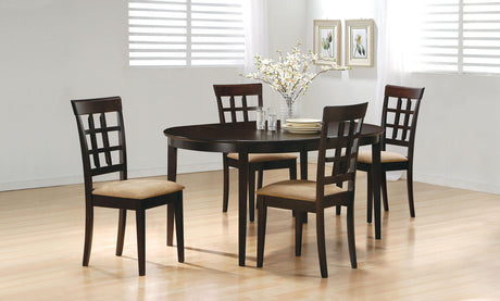 Coaster Gabriel 5-piece Extension Leaf Dining Table Set Cappuccino