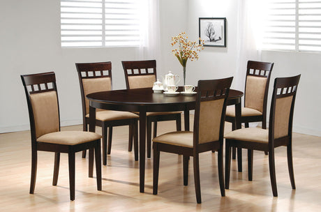 Coaster Gabriel 7-piece Extension Leaf Dining Table Set Cappuccino