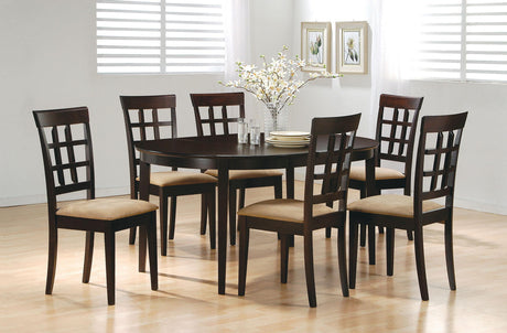 Coaster Gabriel 7-piece Extension Leaf Dining Table Set Cappuccino