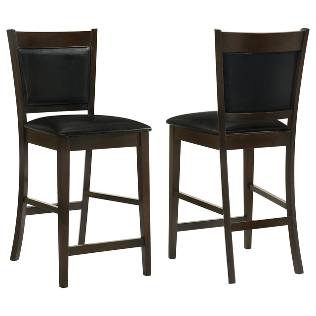 Coaster Jaden Upholstered Counter Chair Espresso (Set of 2)