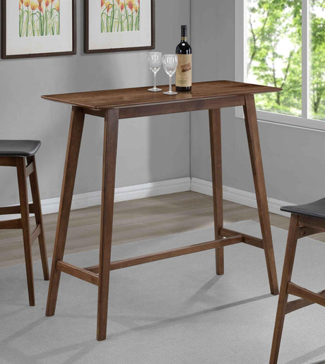 Coaster Finnick Rectangular 47-inch Pub Height Bar Table Walnut
