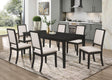 Coaster Louise 7-piece Rectangular Extension Leaf Dining Set Black