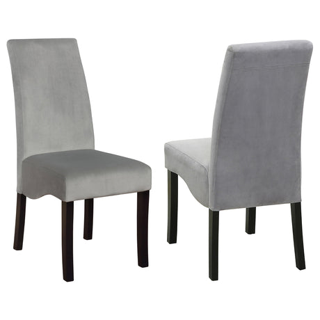 Coaster Stanton Velvet Upholstered Dining Side Chair Grey (Set of 2)