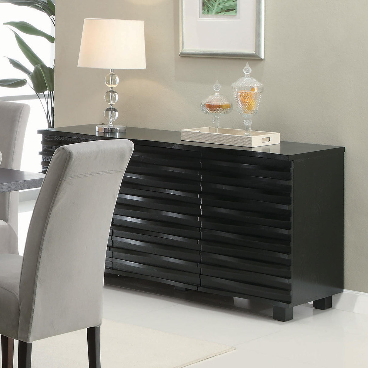 Coaster Stanton 3-drawer Sideboard Buffet Storage Cabinet Black