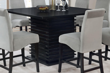 Coaster Stanton Square 54-inch Counter Height Dining Table Black