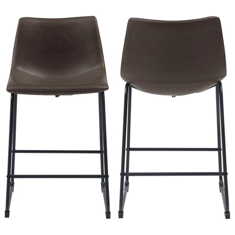 Coaster Michelle Upholstered Counter Chair Brown (Set of 2)