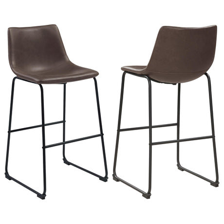 Coaster Michelle Upholstered Bar Chair Brown (Set of 2)