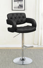 Coaster Brandi Adjustable Bar Stool Black and Chrome