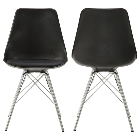 Coaster Juniper Polypropylene Dining Side Chair Black (Set of 2)