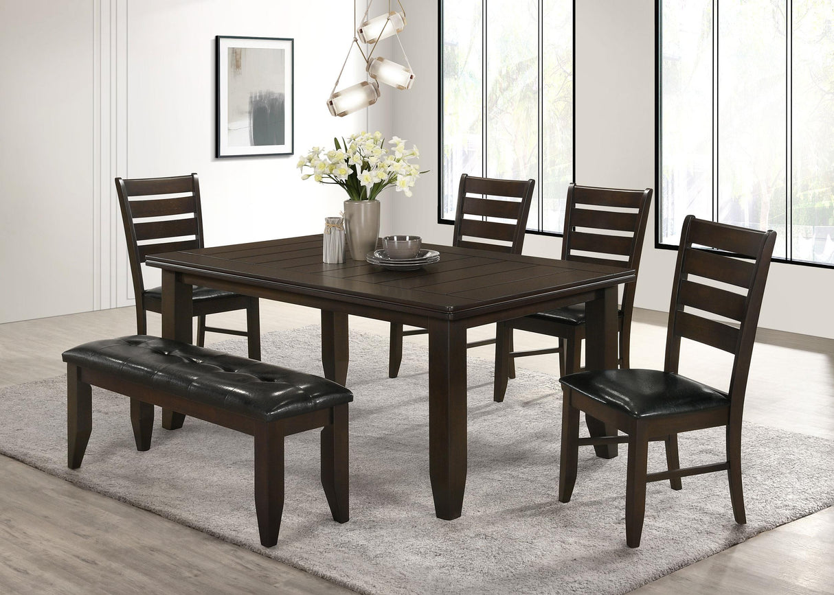 Coaster Dalila 6-piece Rectangular Dining Table Set Cappuccino