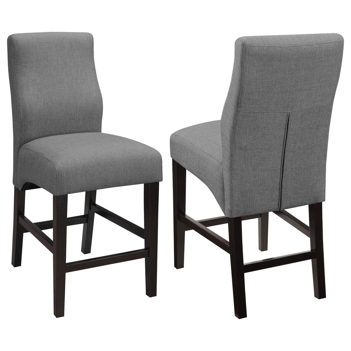 Coaster Mulberry Fabric Upholstered Counter Chair Grey (Set of 2)