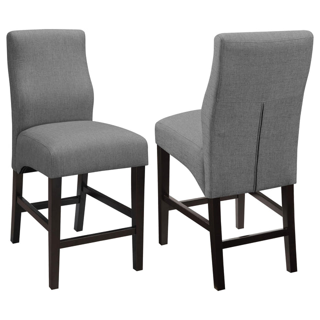 Coaster Mulberry Fabric Upholstered Counter Chair Grey (Set of 2)