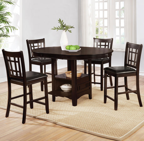 Coaster Lavon 5-piece Oval Counter Height Dining Set Espresso