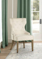 Coaster Baney Tufted Upholstered Dining Chair Beige and Rustic Grey