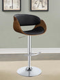 Coaster Dana Adjustable Bar Stool Black and Chrome