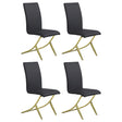 Coaster Carmelia Upholstered Dining Side Chair Black (Set of 4)