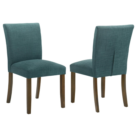 Coaster Cantley Upholstered Dining Side Chair Teal Blue (Set of 2)