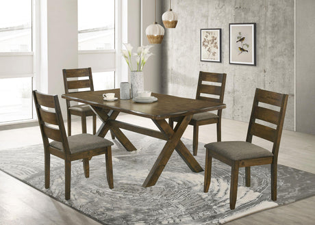 Coaster Alston 5-piece Rectangular Dining Table Set Knotty Nutmeg
