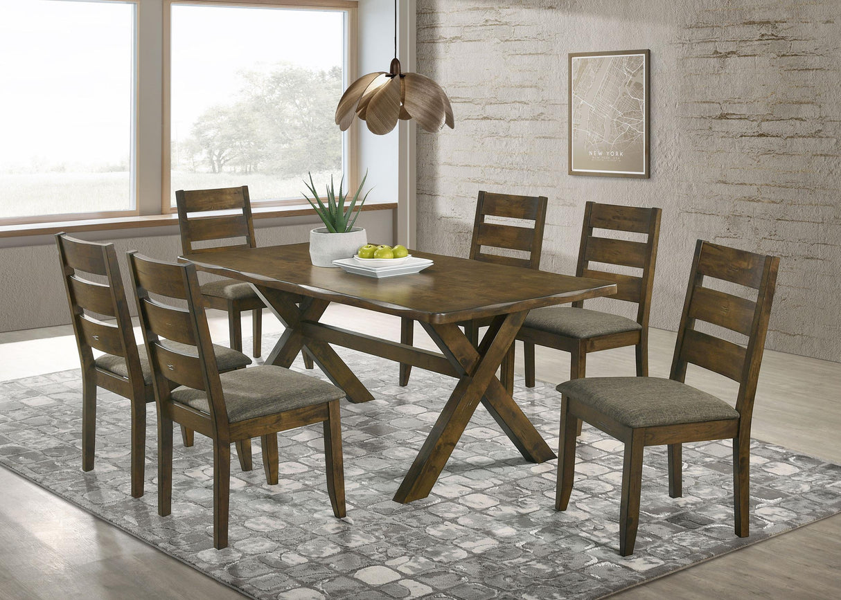 Coaster Alston 7-piece Rectangular Dining Table Set Knotty Nutmeg