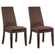 Coaster Spring Creek Upholstered Dining Chair Chocolate (Set of 2)