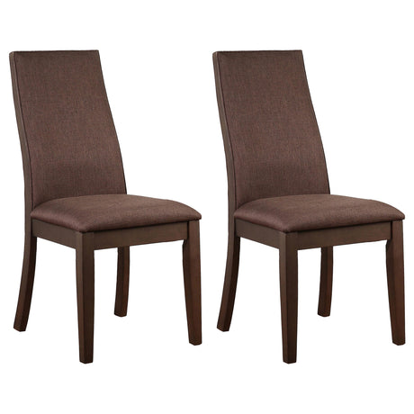 Coaster Spring Creek Upholstered Dining Chair Chocolate (Set of 2)