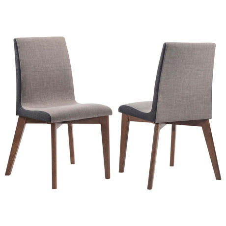 Coaster Redbridge Upholstered Dining Side Chair Walnut (Set of 2)