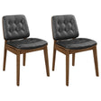 Coaster Redbridge Upholstered Dining Side Chair Walnut (Set of 2)