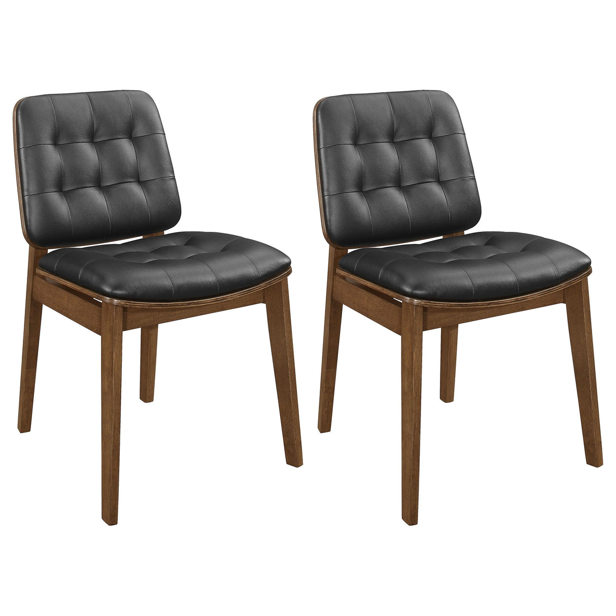 Coaster Redbridge Upholstered Dining Side Chair Walnut (Set of 2)