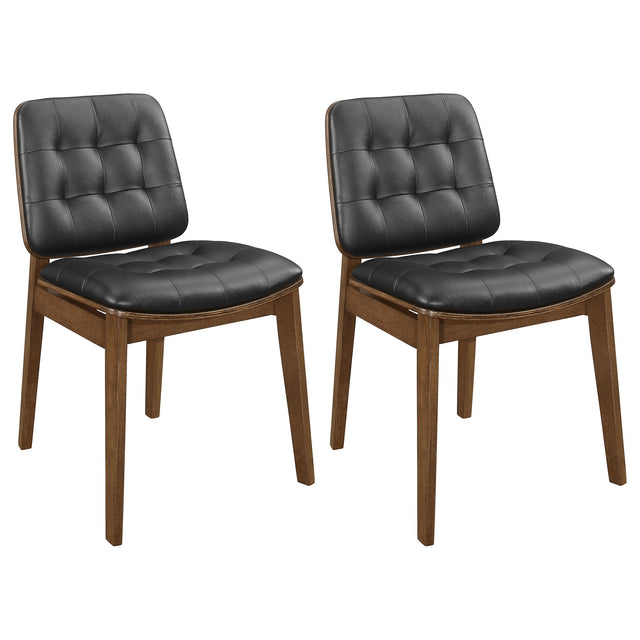 Coaster Redbridge Upholstered Dining Side Chair Walnut (Set of 2)