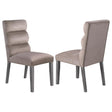 Coaster Carla Velvet Upholstered Dining Side Chair Ash (Set of 2)