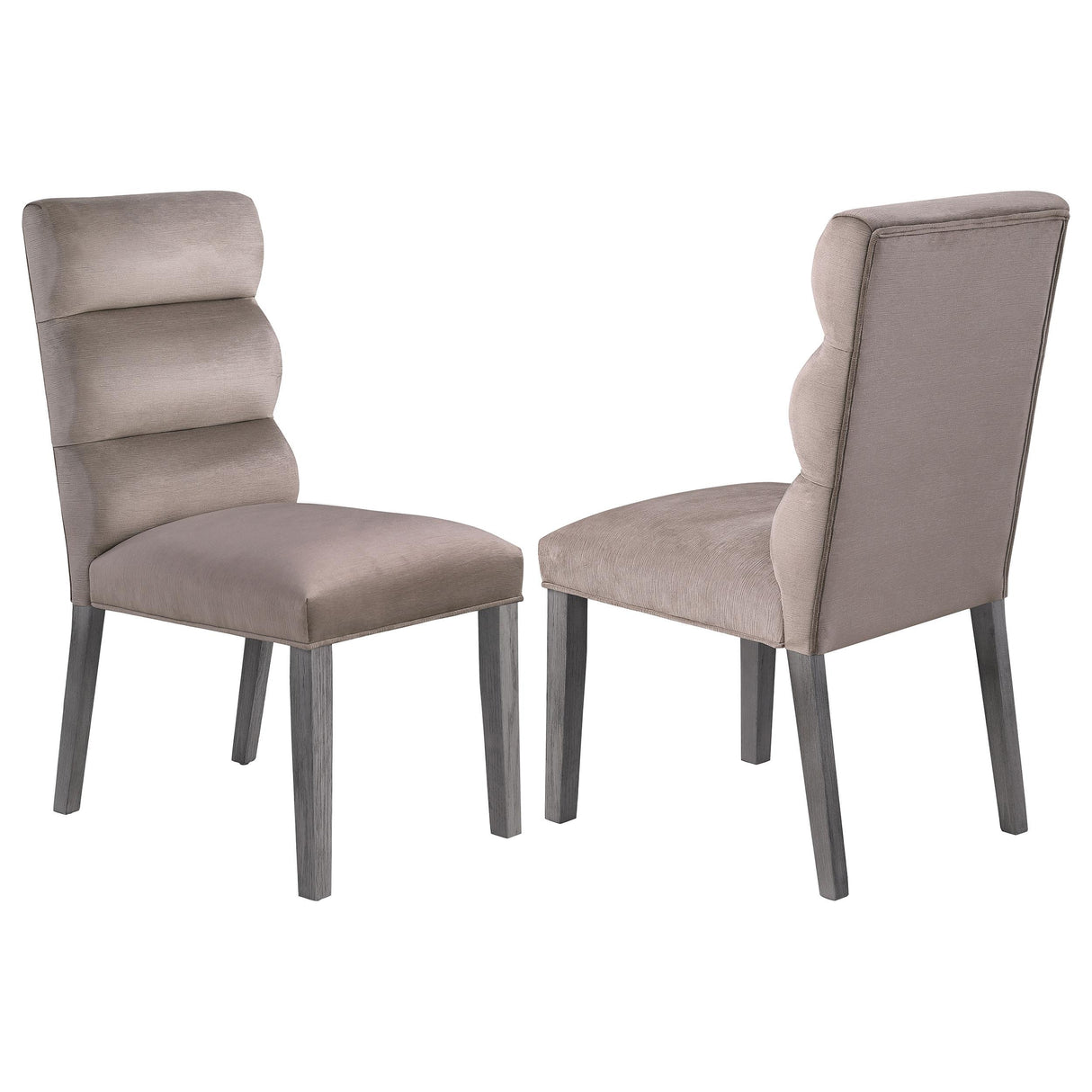 Coaster Carla Velvet Upholstered Dining Side Chair Ash (Set of 2)