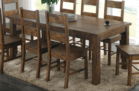 Coaster Coleman Rectangular 79-inch Dining Table Rustic Golden Brown