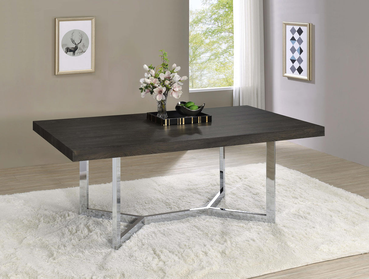 Coaster Benson 72-inch Composite Wood Dining Table Dark Oak