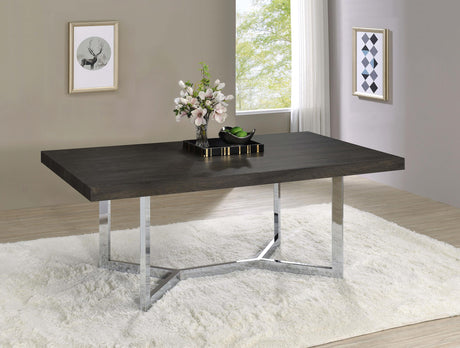 Coaster Benson 72-inch Composite Wood Dining Table Dark Oak
