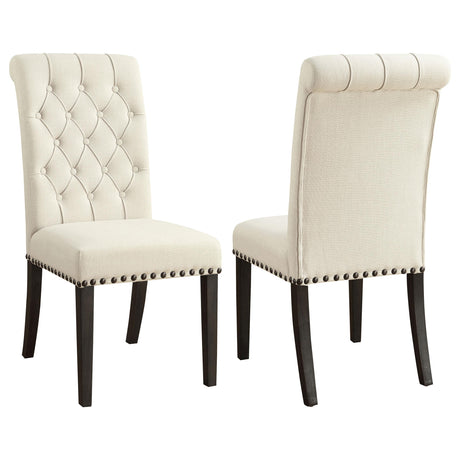 Coaster Alana Fabric Upholstered Dining Side Chair Beige (Set of 2)