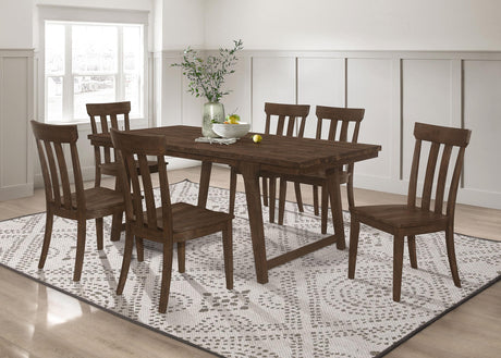 Coaster Reynolds 7-piece Rectangular Dining Table Set Brown Oak
